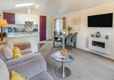 The living area at Tor Lodge, Meldon Lodge Park, Meldon