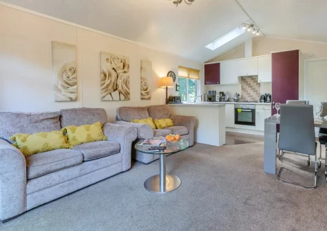 The living area at Tor Lodge, Meldon Lodge Park, Meldon