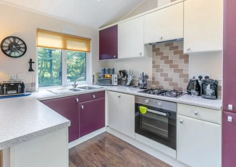 The kitchen at Tor Lodge, Meldon Lodge Park, Meldon