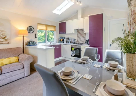 The dining area at Tor Lodge, Meldon Lodge Park, Meldon