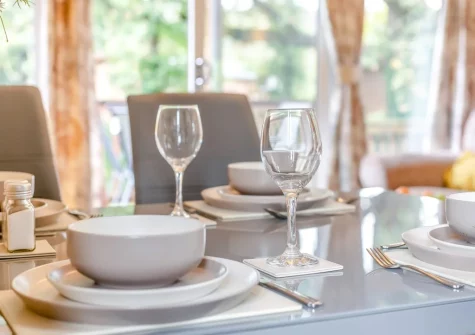 The dining area at Tor Lodge, Meldon Lodge Park, Meldon