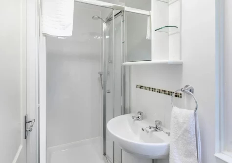 Bedroom #1 en-suite shower room at Tor Lodge, Meldon Lodge Park, Meldon