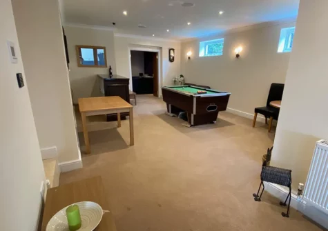 The games room at Torbay Rise, Torquay