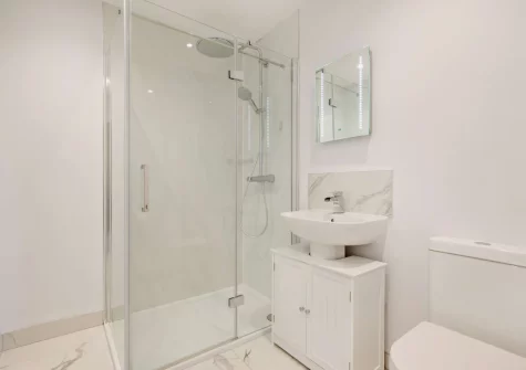 Bedroom #3 en-suite shower room at Torre Vean Manor, Porthleven