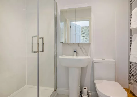 Bedroom #4 en-suite shower room at Torre Vean Manor, Porthleven