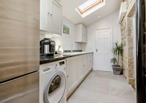 The utility room at Torre Vean Manor, Porthleven