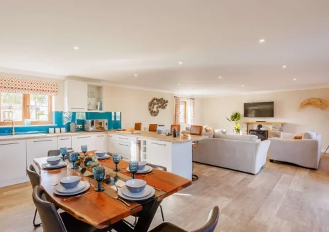 The kitchen & dining area at Totes Cottage, Westward Ho!