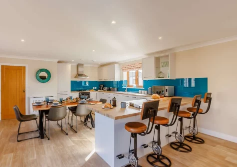 The kitchen & dining area at Totes Cottage, Westward Ho!
