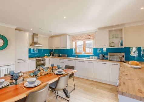 The kitchen & dining area at Totes Cottage, Westward Ho!