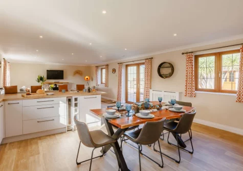 The kitchen & dining area at Totes Cottage, Westward Ho!
