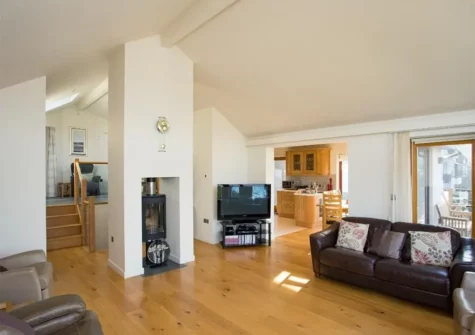 The living area at Totherside, Kingswear