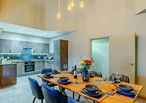 The kitchen & dining area at Towan House, Newquay