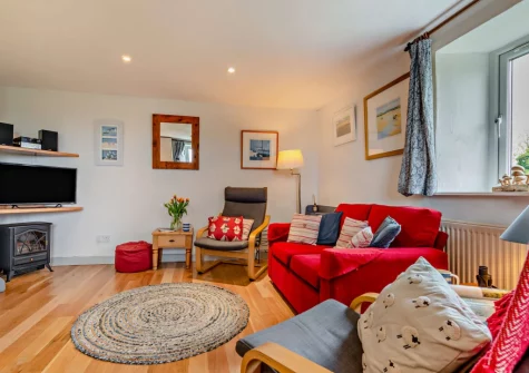 The living area at Trailside, St Issey