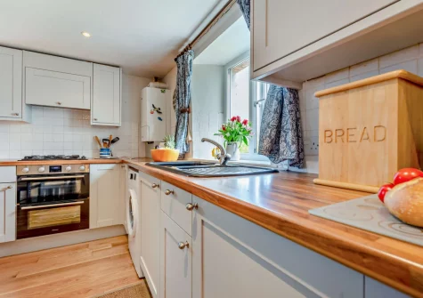 The kitchen at Trailside, St Issey