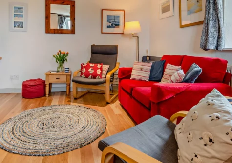 Trailside, St Issey is a characterful converted barn just 200 metres from the Camel Trail, featuring quirky spiral staircases, peaceful countryside views across to the estuary, & the perfect base for cycling into Padstow or exploring the Seven Bays.