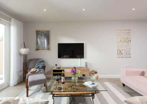 The living area at Tralee, Portreath
