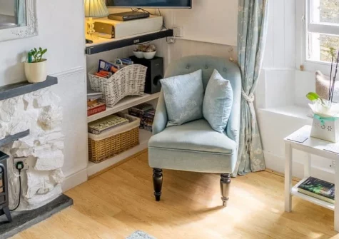 Tranquility, Mevagissey is a charming three-bedroom cottage perched above the working fishing harbour with coastal views, sitting directly on the South West Coast Path, moments from shops, pubs and restaurants in this classic Cornish village.
