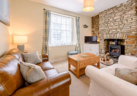 The living area at Tranquillity Cottage, Appledore