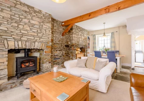 The living area at Tranquillity Cottage, Appledore