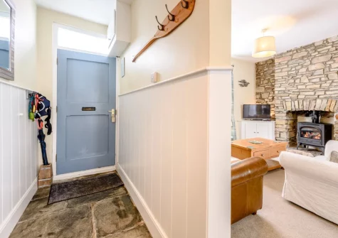 The entrance hallway at Tranquillity Cottage, Appledore