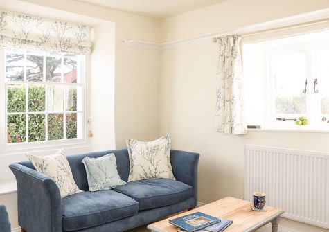 The living area at Travershes Cottage, Withycombe Raleigh