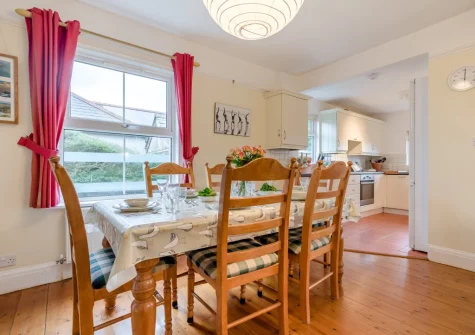 The dining area at Trearth, St Merryn
