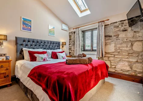 Bedroom #1 at Trebudannon Barn, Trebudannon