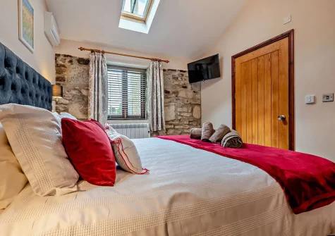 Bedroom #1 at Trebudannon Barn, Trebudannon