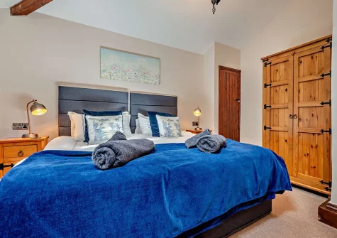 Bedroom #2 at Trebudannon Barn, Trebudannon