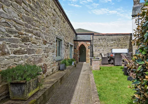 The garden at Trebudannon Barn, Trebudannon