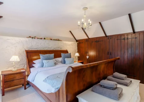 Bedroom #1 at Tredinnick Farmhouse, Gummows Shop