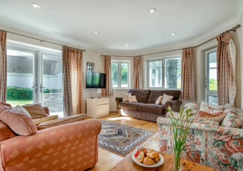 The ground floor living room at Trefebus, Constantine Bay