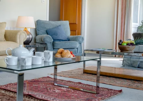 The first floor living room at Trefebus, Constantine Bay