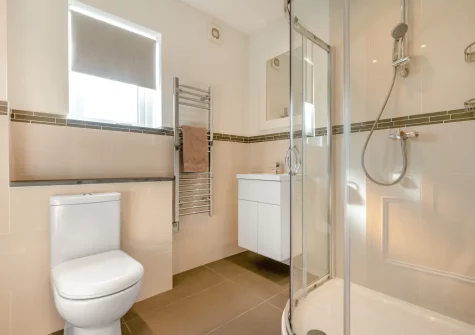 The shower room at Trefebus, Constantine Bay