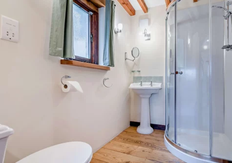 The shower room at Trefrize, Bray Shop