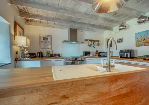 The kitchen at Tregenna Farmhouse, Tredethy