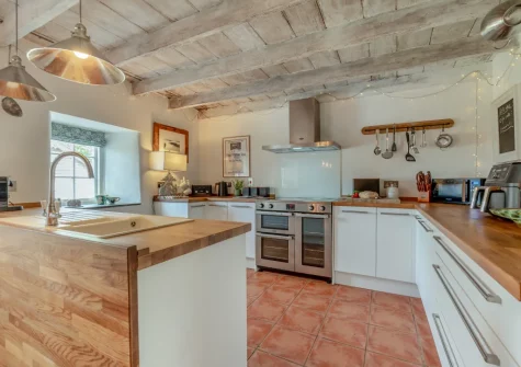 The kitchen at Tregenna Farmhouse, Tredethy
