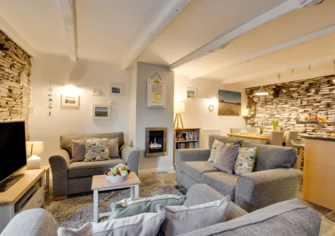 The living area at Tregerrick, Padstow
