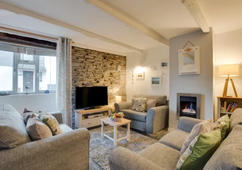 The living area at Tregerrick, Padstow