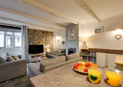 The living area at Tregerrick, Padstow