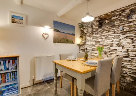 The dining area at Tregerrick, Padstow