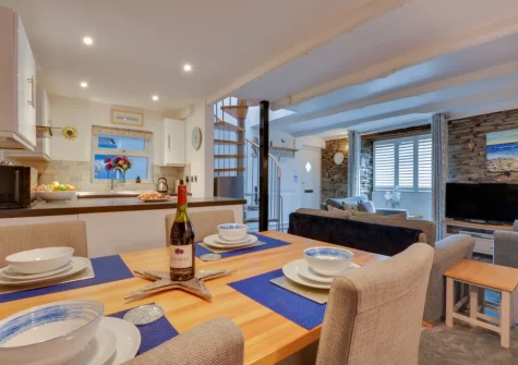 The dining area at Tregerrick, Padstow