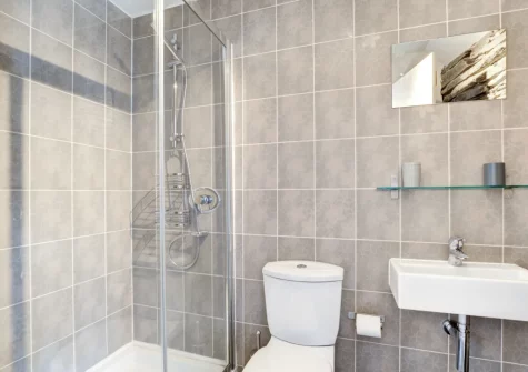 Bedroom #1 en-suite shower room at Tregerrick, Padstow