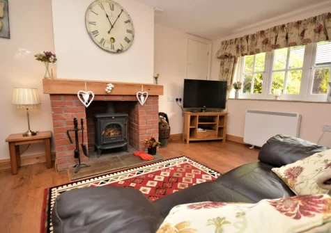 The living area at Tregoose, Week St Mary