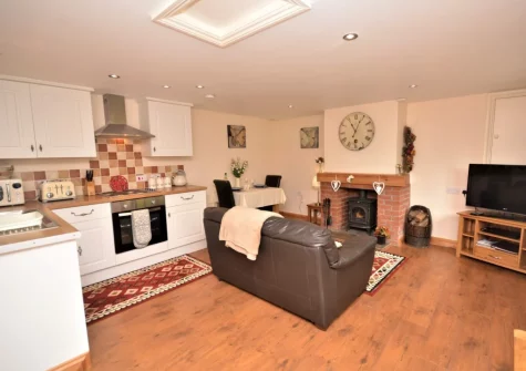 The living, dining area & kitchen at Tregoose, Week St Mary