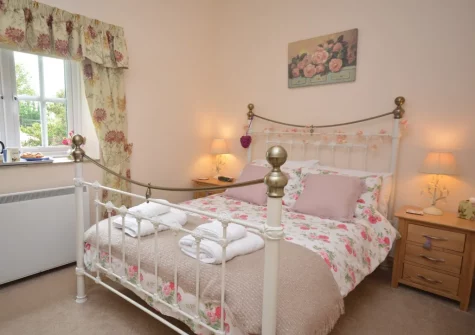 The bedroom at Tregoose, Week St Mary
