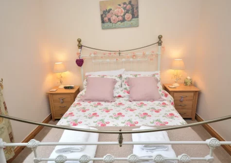 The bedroom at Tregoose, Week St Mary