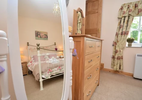 The bedroom at Tregoose, Week St Mary