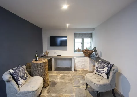 The second living room at Treharrock Manor, St Endellion