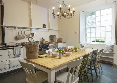 The kitchen at Treharrock Manor, St Endellion